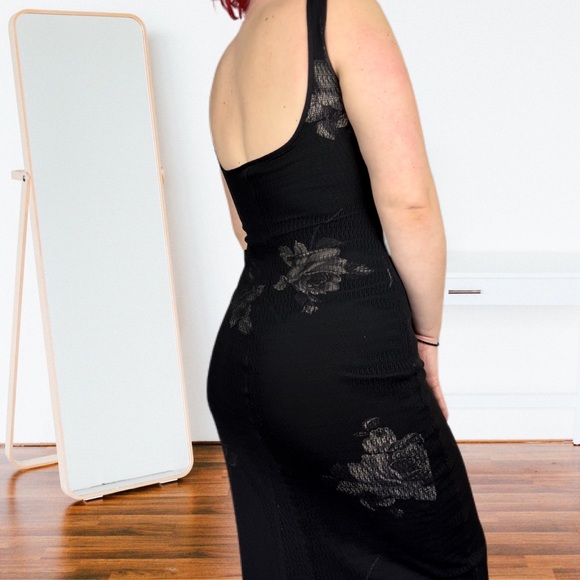 BEBE Floral Black Dress - Picture 2 of 7